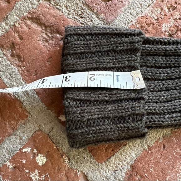 Free People Twisted Cable crop turtleneck sweater dark green gold metallic Small - Picture 5 of 16